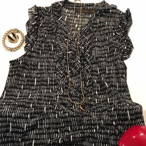 The Limited: Black and white blouse. #TheLimited